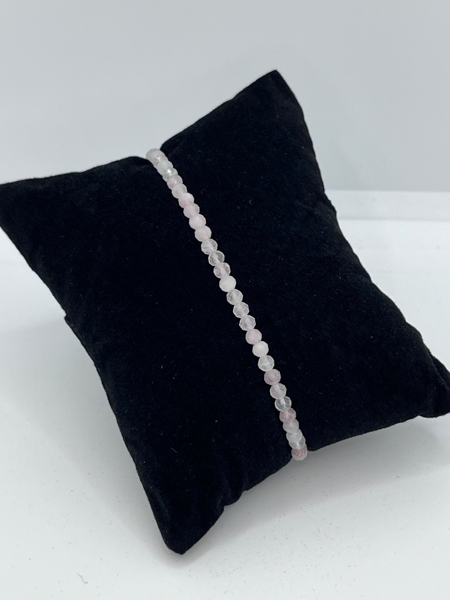 Rosa Quartz facet armbånd