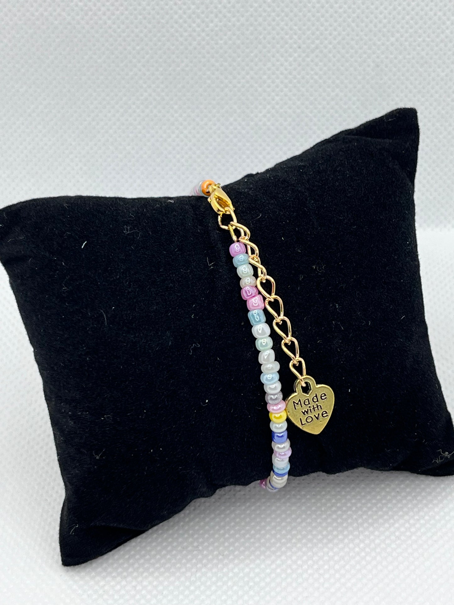 Pastel Ferskvandsperle armbånd