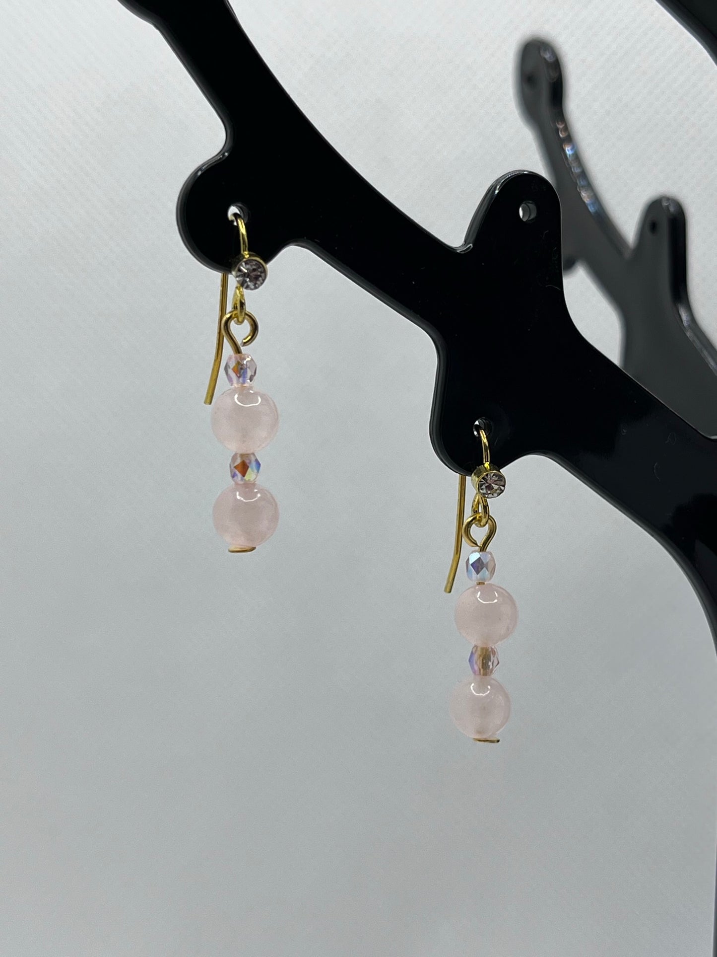 Rosa Quartz øreringe