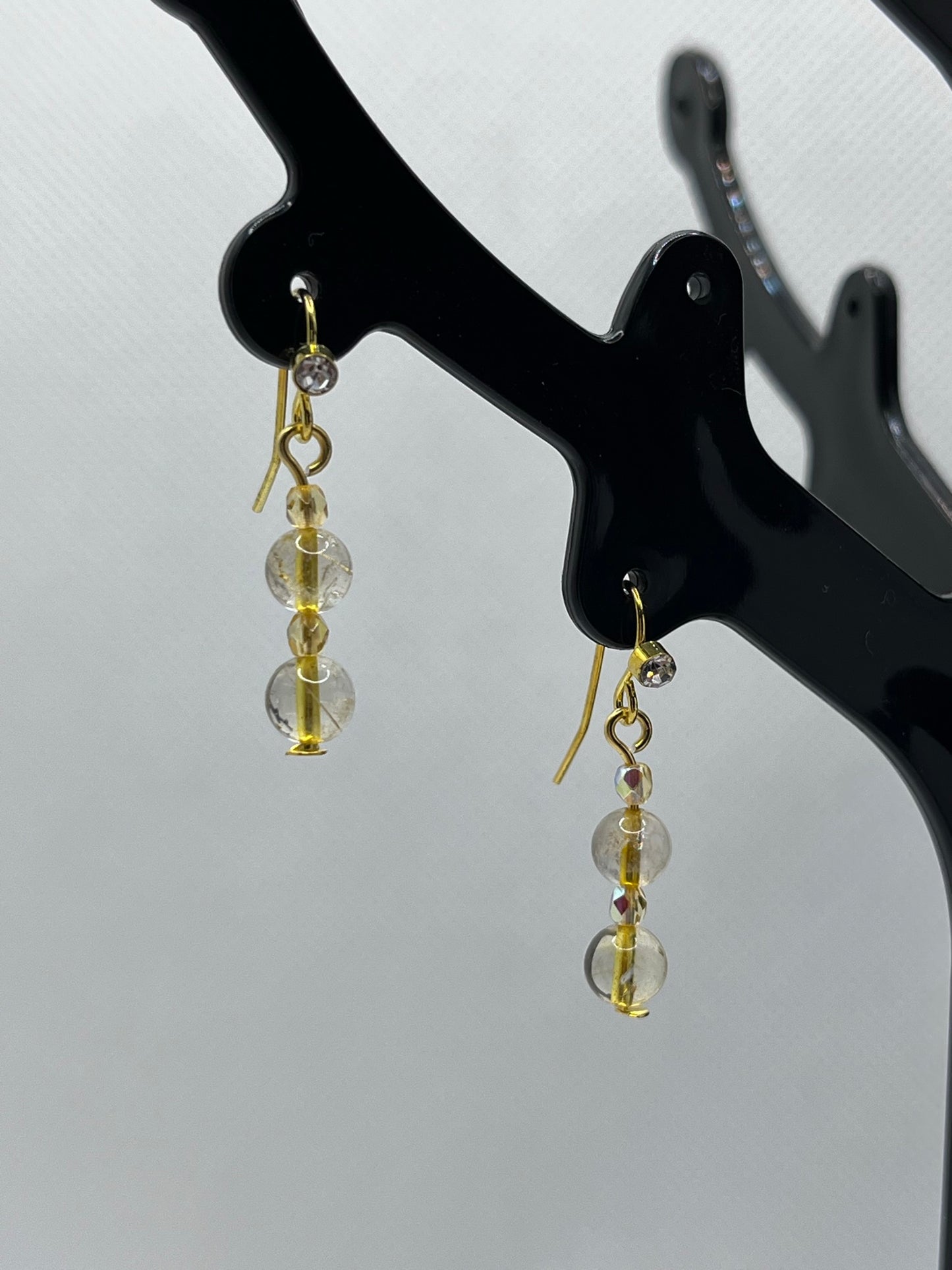Rutilated Quartz øreringe