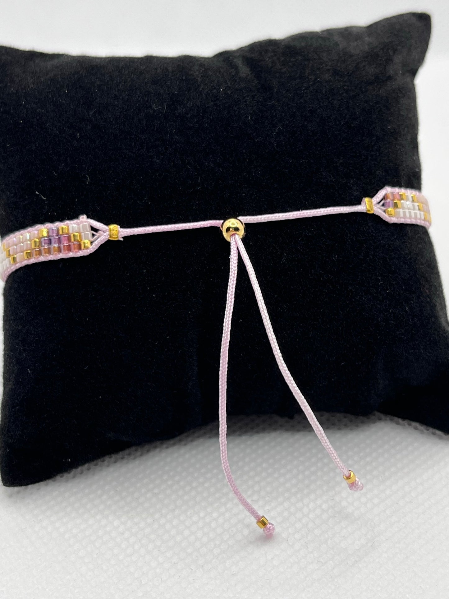 Rosa Delica armbånd