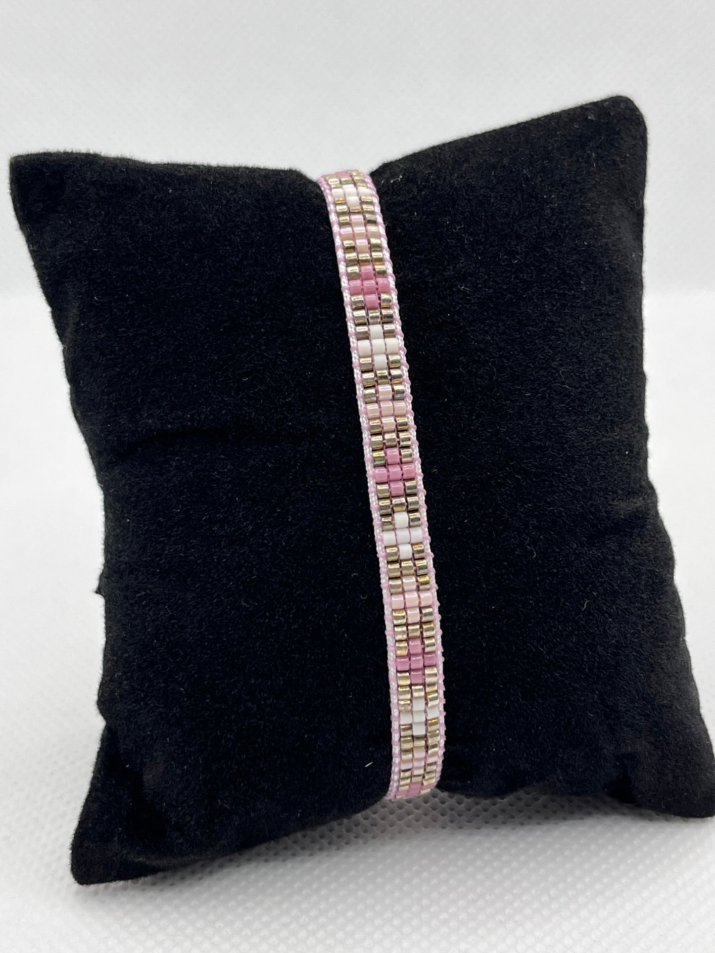 Pink Cross Delica armbånd