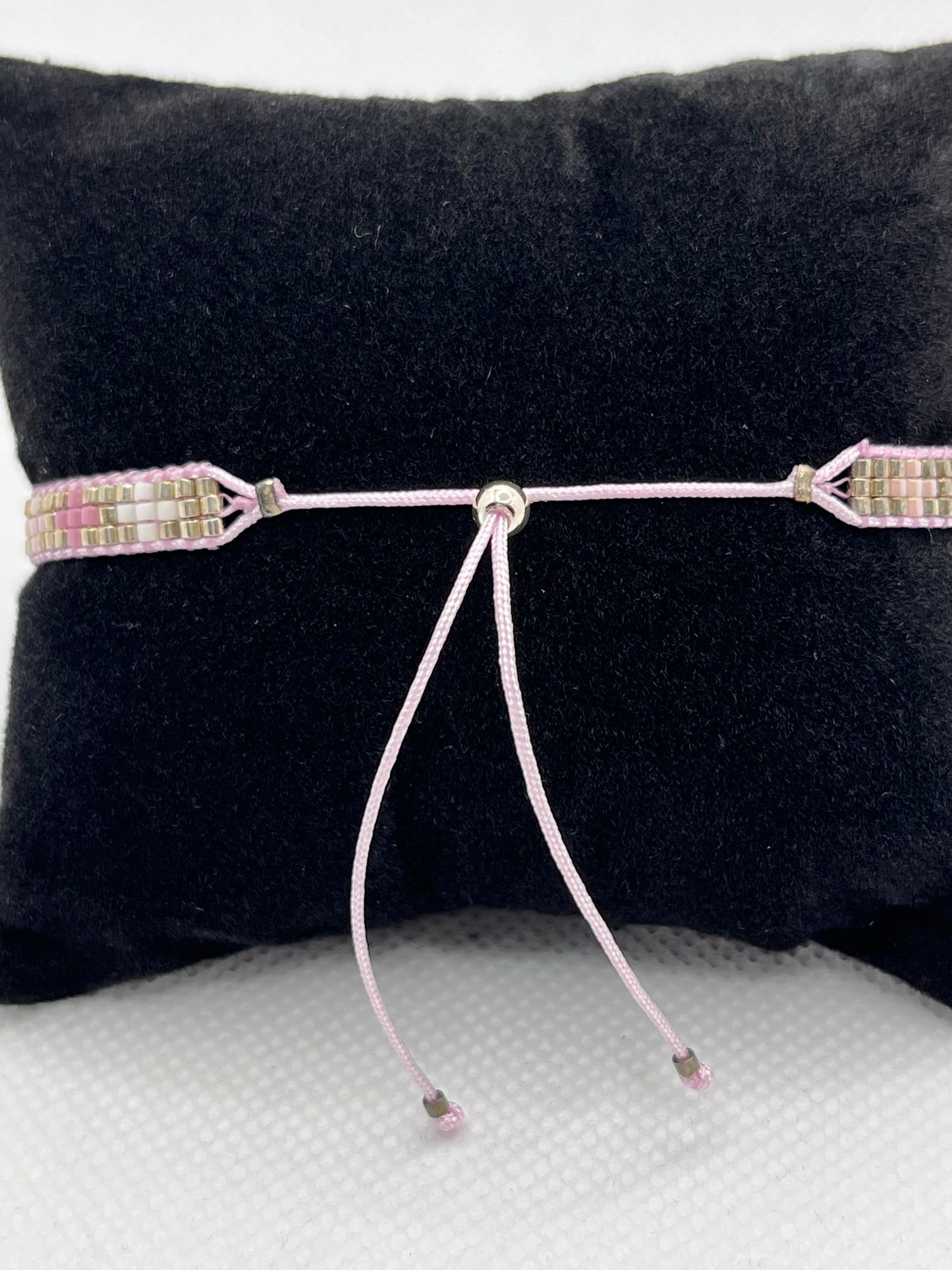 Pink Cross Delica armbånd