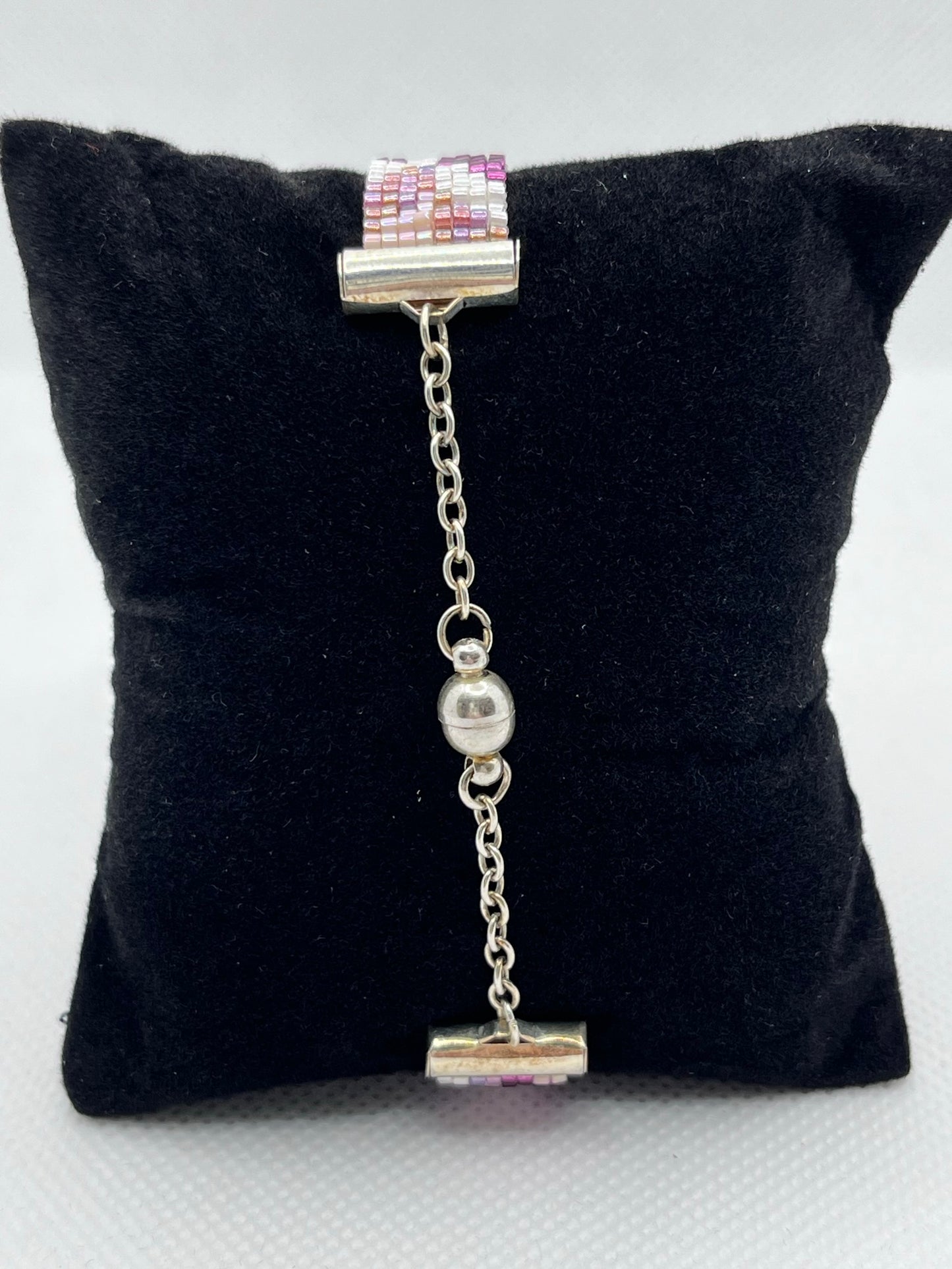 Pink feather Delica armbånd
