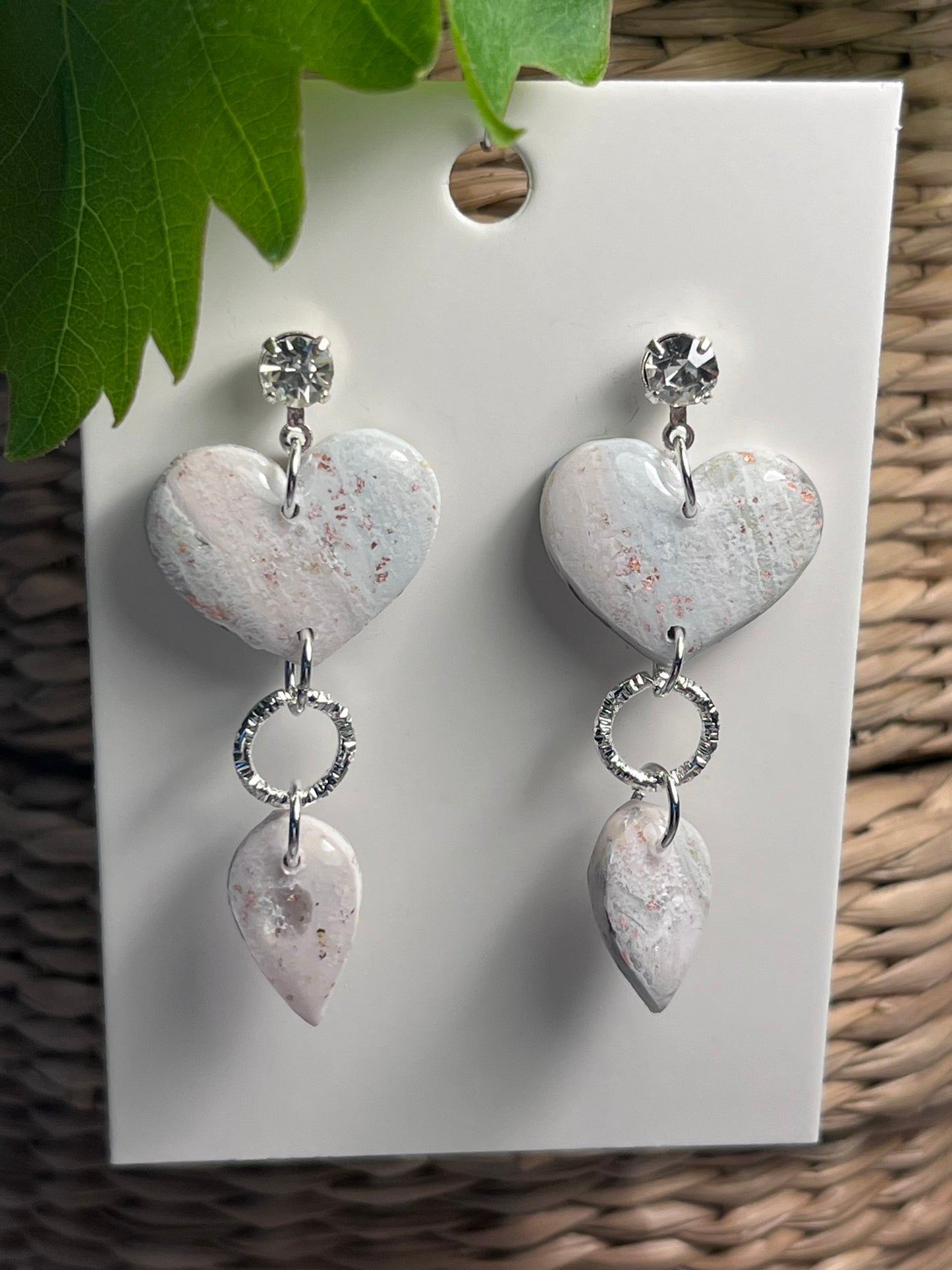 Stone heart'n drop øreringe