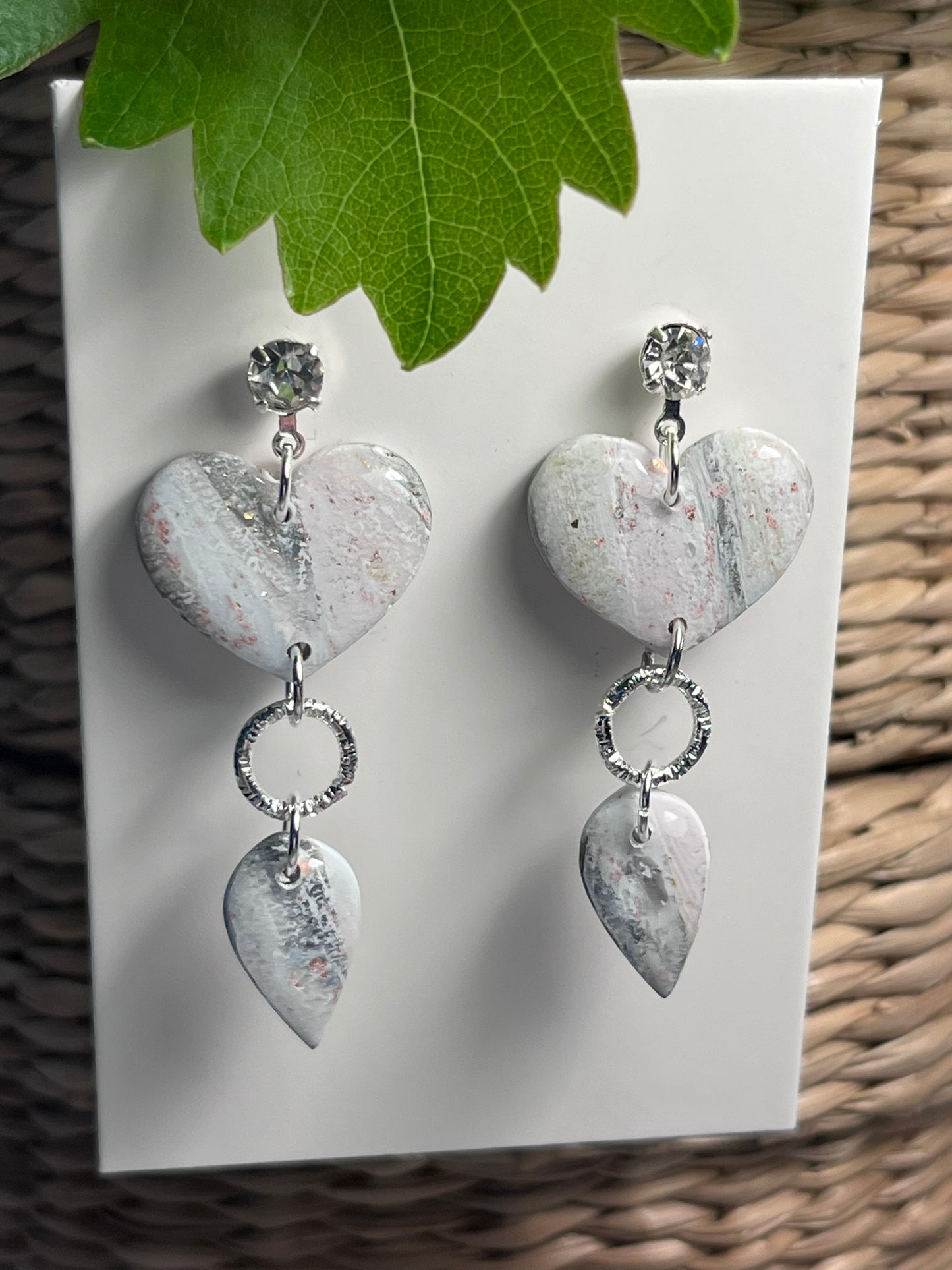 Stone heart'n drop øreringe
