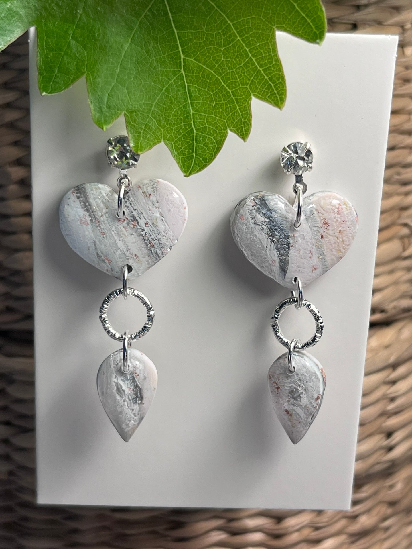 Stone heart'n drop øreringe