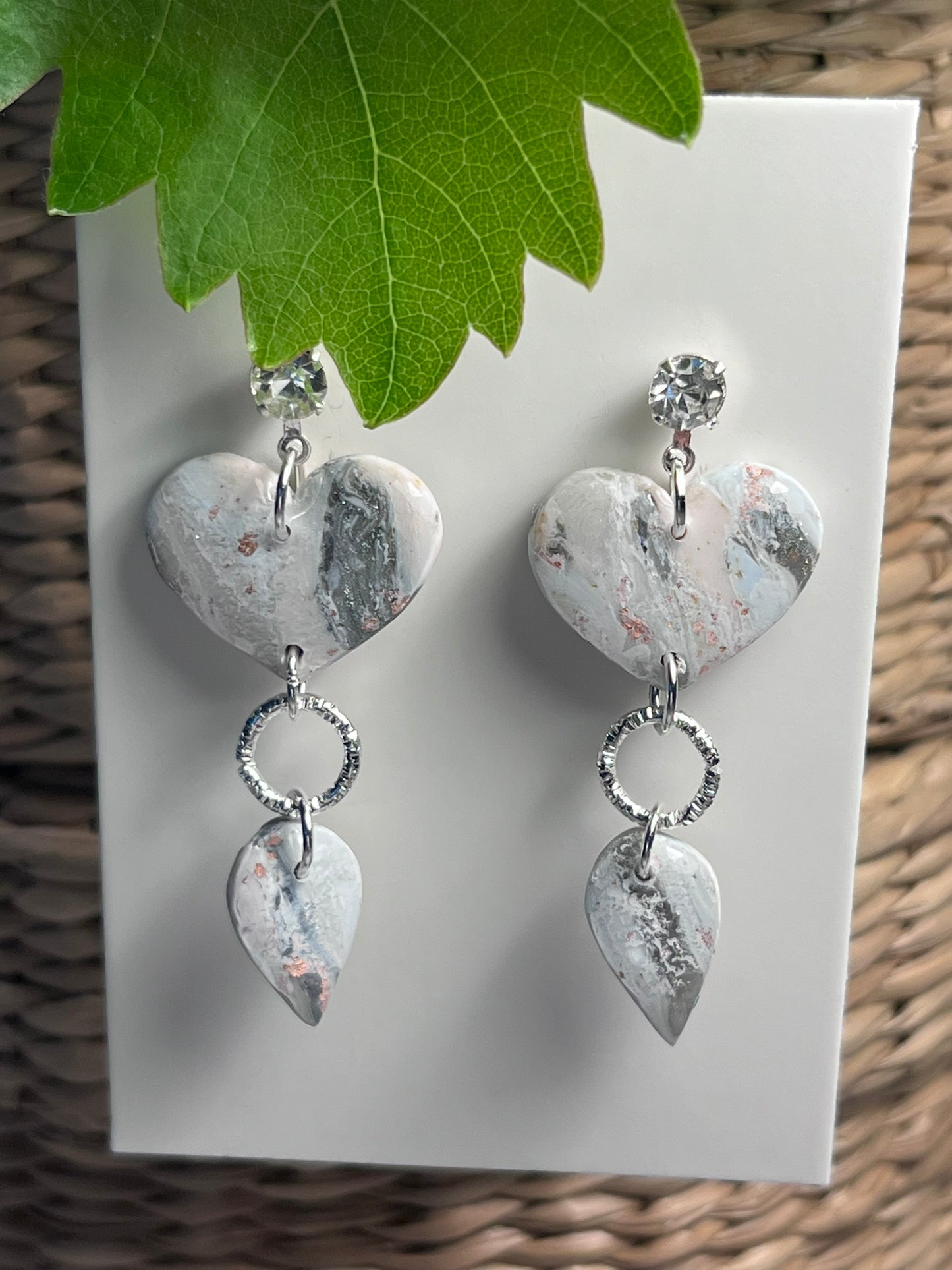 Stone heart'n drop øreringe