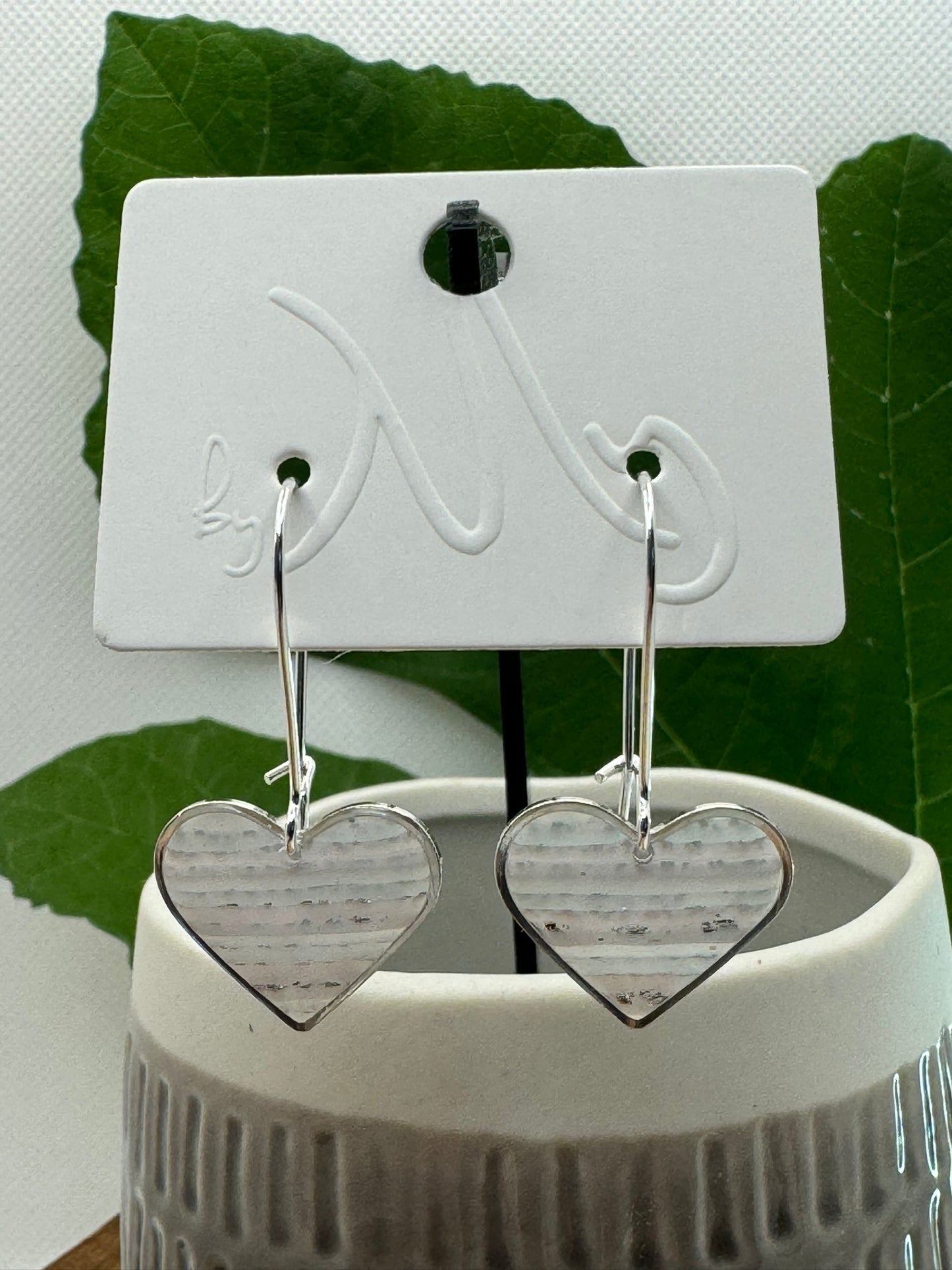 Striped heart dangle