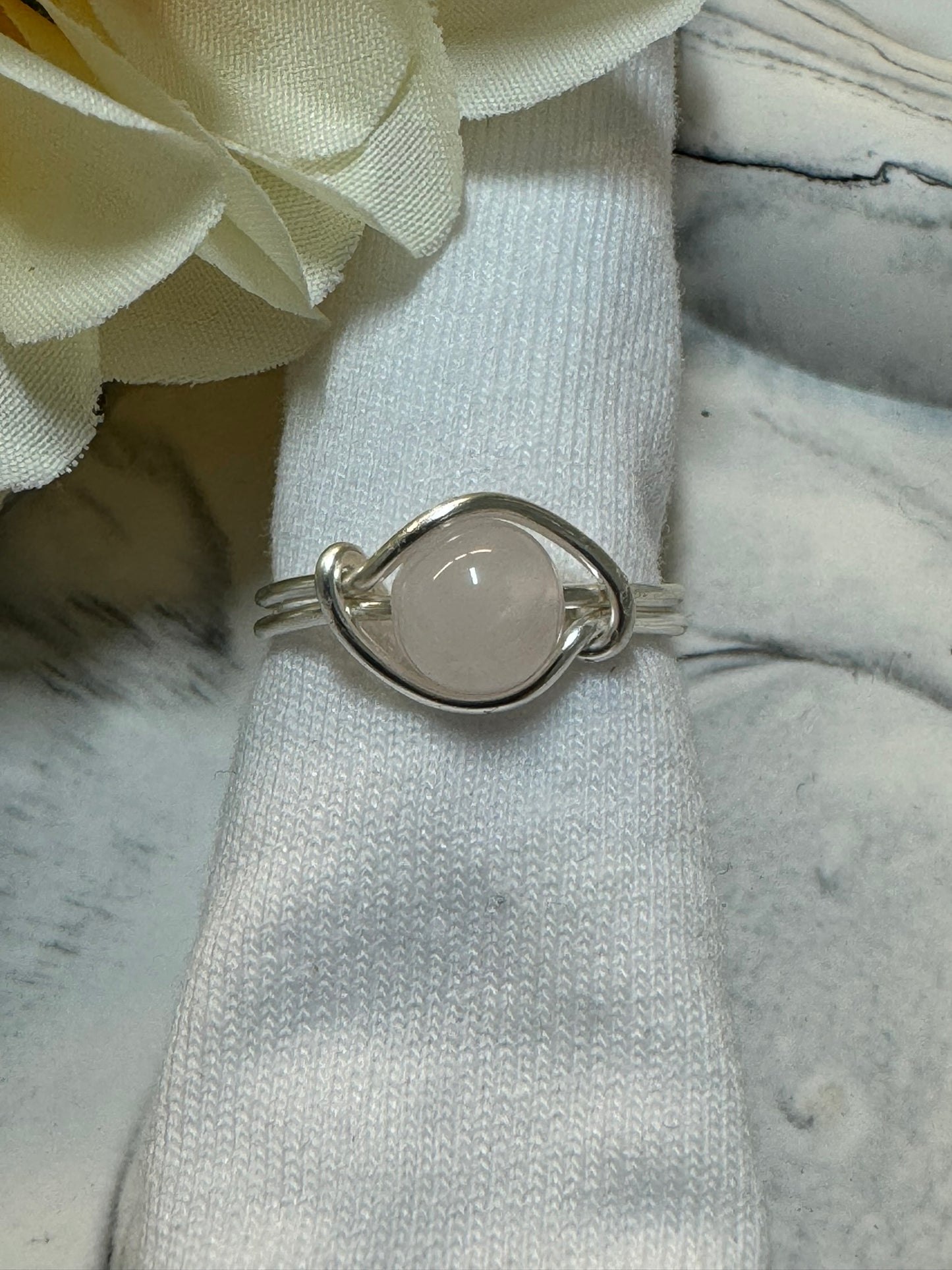 Wrappy Rose Quartz ring