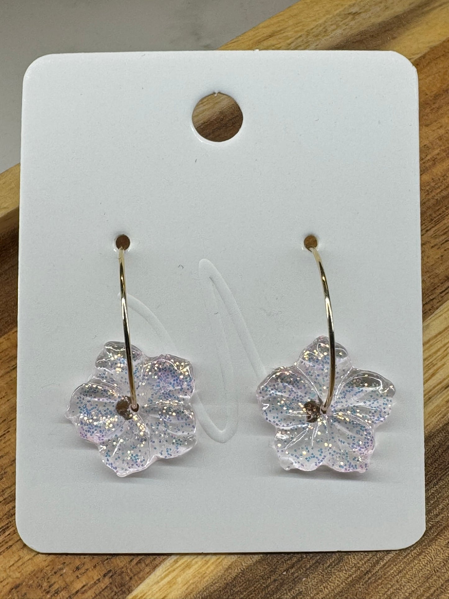 Glassy flower hoops