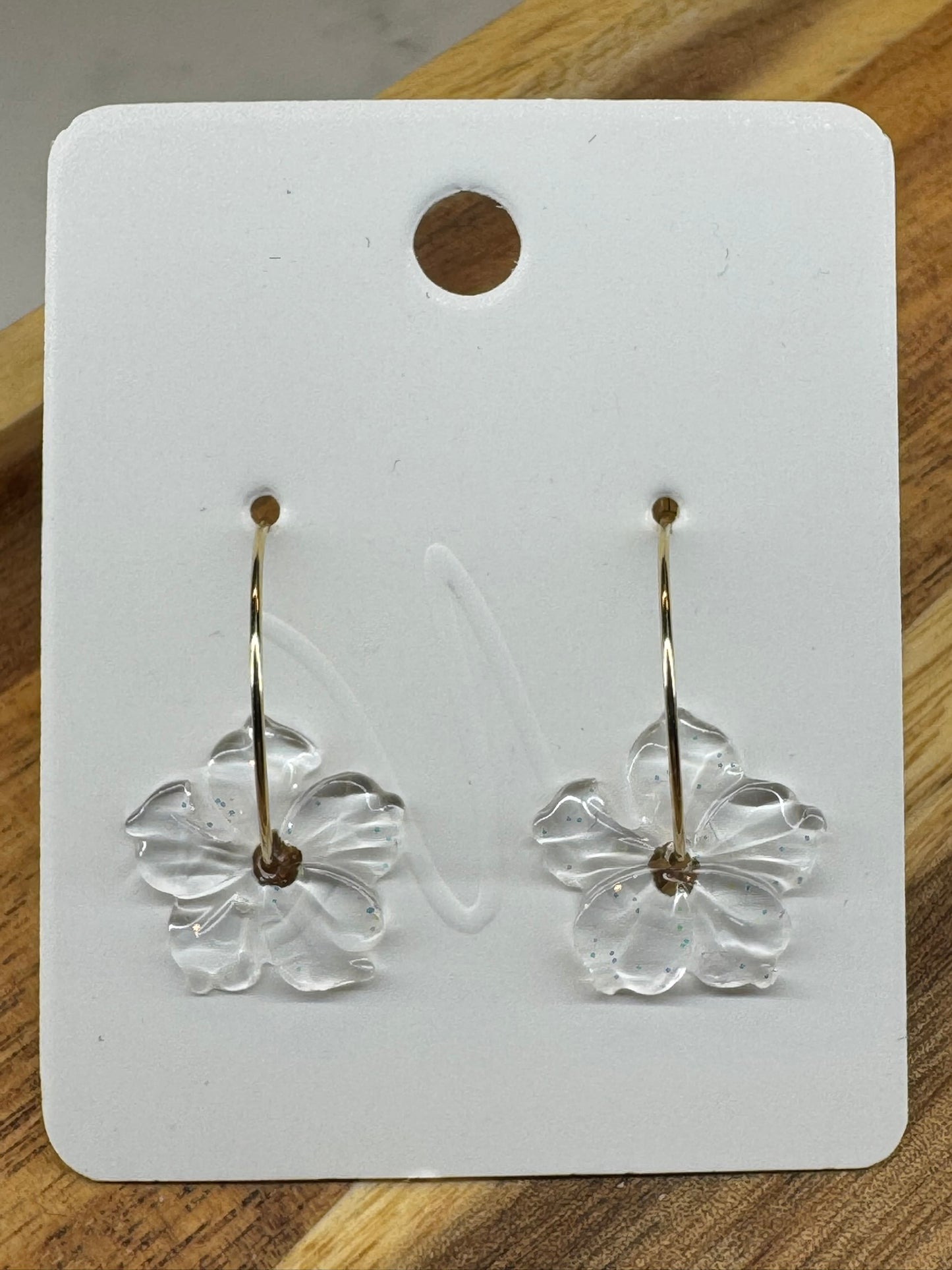 Glassy flower hoops