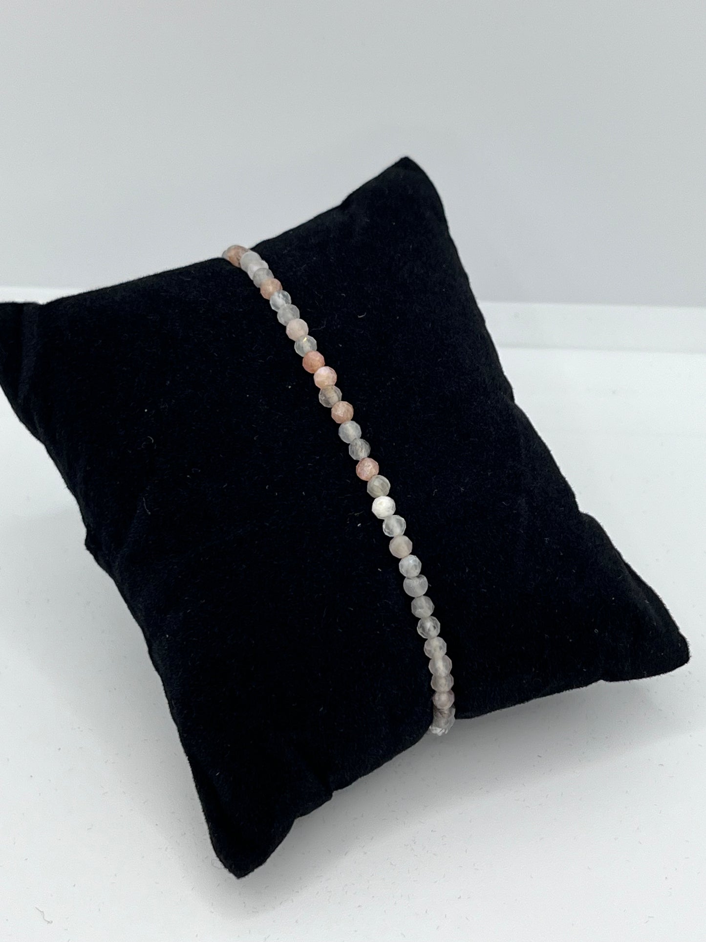 Regnbue Månesten facet armbånd