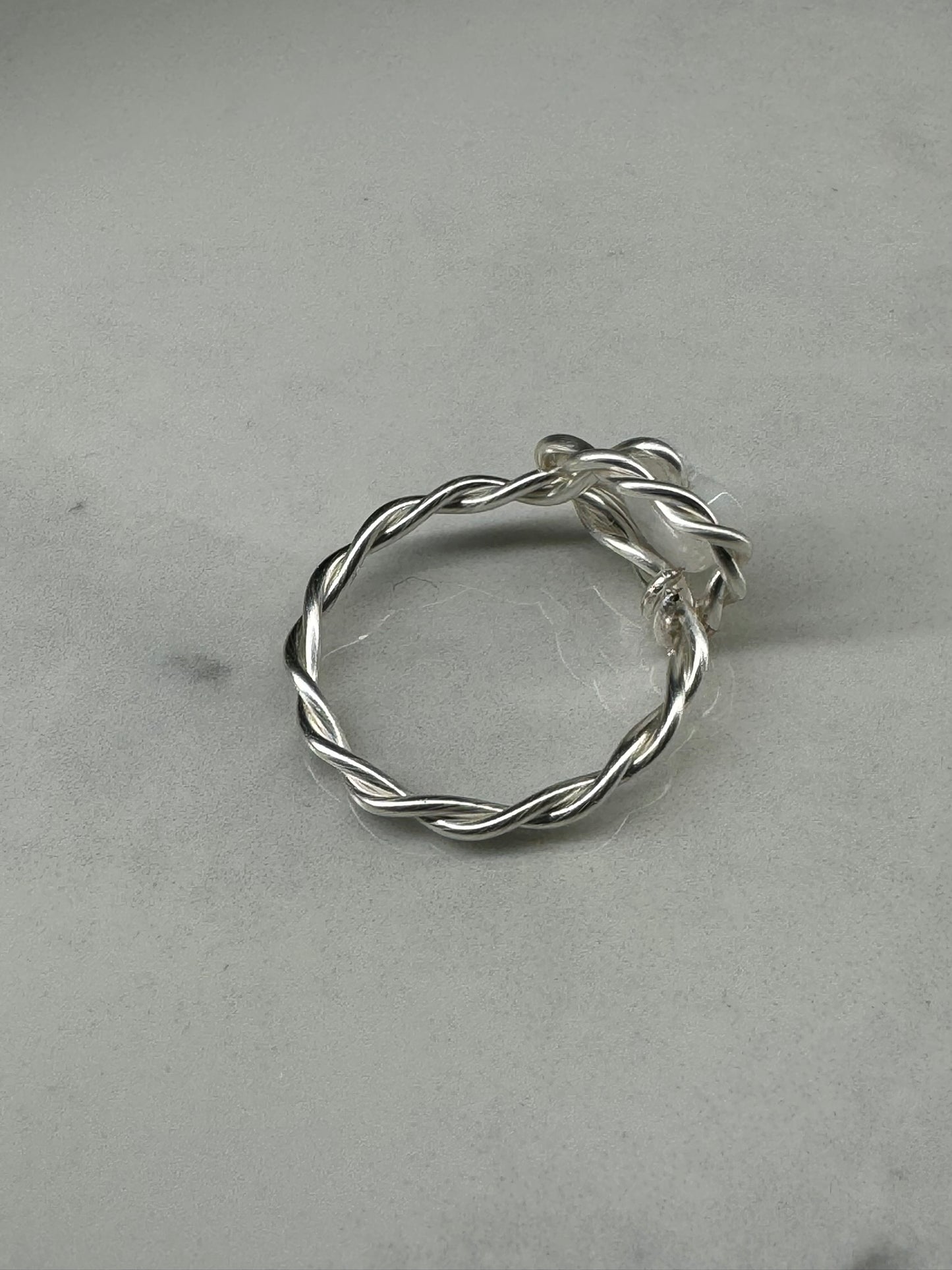 Twisted Pearly Heart ring